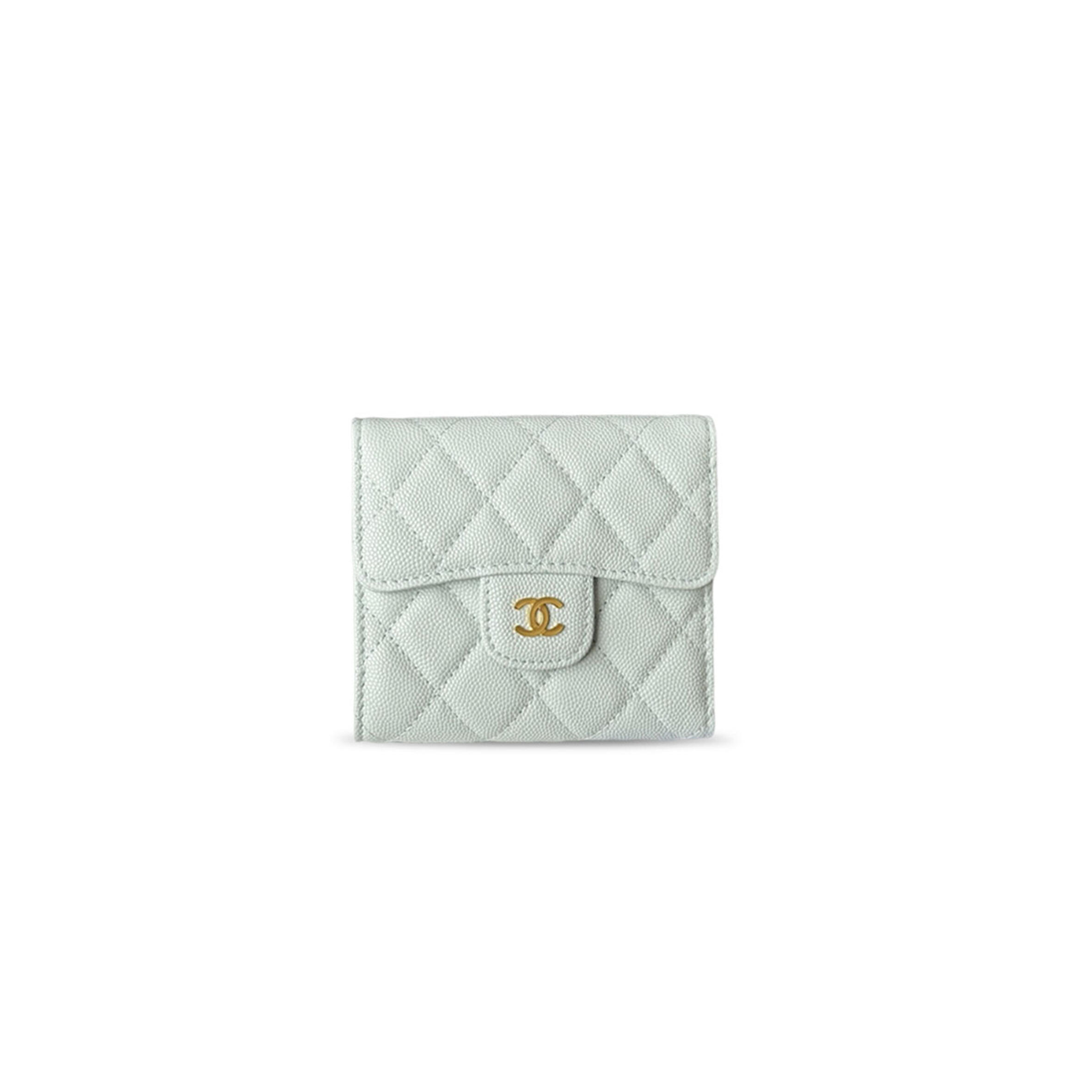 CHANEL QUILTED TRI-FOLD FLAP WALLET (11.5*10.5*3cm)